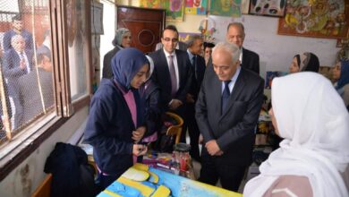 وزير التربية والتعليم يتفقد مدرسة فاطمة الزهراء الإعدادية بنات بالاسماعيليه